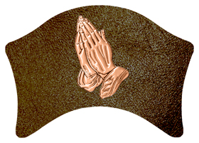 DABAN-516-CP-SH-BR Copper Praying Hands Shimmer Brown